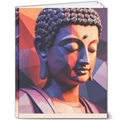 Let That Shit Go Buddha Low Poly (6) 8  X 10  Softcover Notebook by 1xmerch