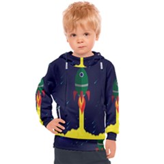 Rocket Halftone Astrology Astronaut Kids  Hooded Pullover