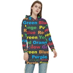 Red Yellow Blue Green Purple Women s Long Oversized Pullover Hoodie