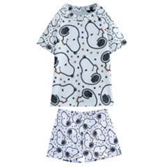 Dog Pattern Kids  Swim T-shirt And Shorts Set by Sarkoni