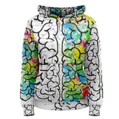 Brain Mind Psychology Idea Drawing Women s Pullover Hoodie by Grandong