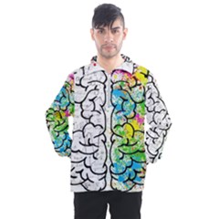 Brain Mind Psychology Idea Drawing Men s Half Zip Pullover by Grandong