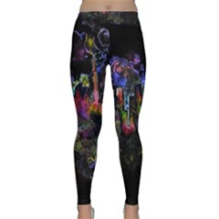 Grunge Paint Splatter Splash Ink Classic Yoga Leggings by Grandong