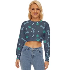 Bons Foot Prints Pattern Background Lightweight Long Sleeve Sweatshirt by Grandong
