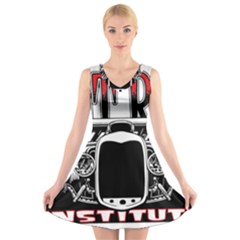 Vintage Car Hot Rod Motor Vehicle V-neck Sleeveless Dress by Sarkoni