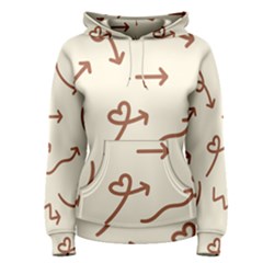 Abstract Arrow Sign Love Aesthetic Women s Pullover Hoodie by Apen