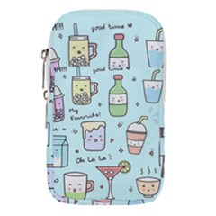 Drinks Cocktails Doodle Coffee Waist Pouch (small) by Apen