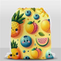 Fruits Fresh Sweet Pattern Drawstring Bag (small) by Ravend