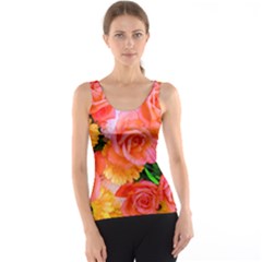 Bouquet Floral Blossom Anniversary Women s Basic Tank Top by Ravend