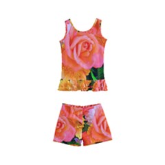 Bouquet Floral Blossom Anniversary Kids  Boyleg Swimsuit