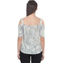 Damask, Desenho, Flowers, Gris Cutout Shoulder T-Shirt View2