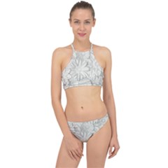 Damask, Desenho, Flowers, Gris Halter Bikini Set by nateshop