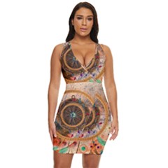 Dreamcatcher, Abstract, Colorful, Colors, Dream, Golden, Vintage Draped Bodycon Dress