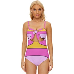 Adventure Time Princess Bubblegum Knot Front One-piece Swimsuit by Sarkoni