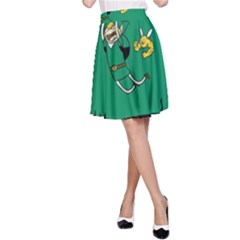 Adventure Time The Legend Of Zelda A-line Skirt by Sarkoni