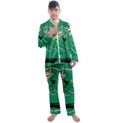 Adventure Time The Legend Of Zelda Men s Long Sleeve Satin Pajamas Set by Sarkoni