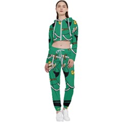 Adventure Time The Legend Of Zelda Cropped Zip Up Lounge Set by Sarkoni