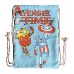 Adventure Time Avengers Age Of Ultron Drawstring Bag (large)