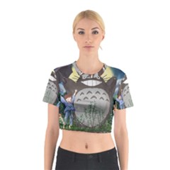 Illustration Anime Cartoon My Neighbor Totoro Cotton Crop Top by Sarkoni