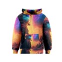 Illustration Trippy Psychedelic Astronaut Landscape Planet Mountains Kids  Pullover Hoodie View1