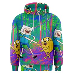 Jake And Finn Adventure Time Landscape Forest Saturation Men s Overhead Hoodie by Sarkoni