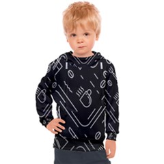 Coffee Background Kids  Hooded Pullover