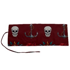 Tattoo Old School Background Pattern Roll Up Canvas Pencil Holder (s) by Bedest