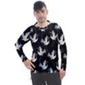 Crane Pattern Men s Pique Long Sleeve T-Shirt View1