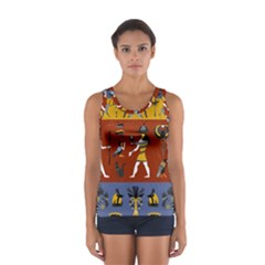 Ancient Egyptian Religion Seamless Pattern Sport Tank Top  by Hannah976
