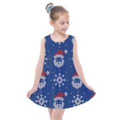 Santa Clauses Wallpaper Kids  Summer Dress by artworkshop