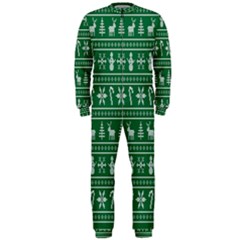 Wallpaper Ugly Sweater Backgrounds Christmas Onepiece Jumpsuit (men)