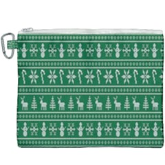 Wallpaper Ugly Sweater Backgrounds Christmas Canvas Cosmetic Bag (xxxl)