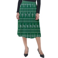 Wallpaper Ugly Sweater Backgrounds Christmas Classic Velour Midi Skirt  by artworkshop