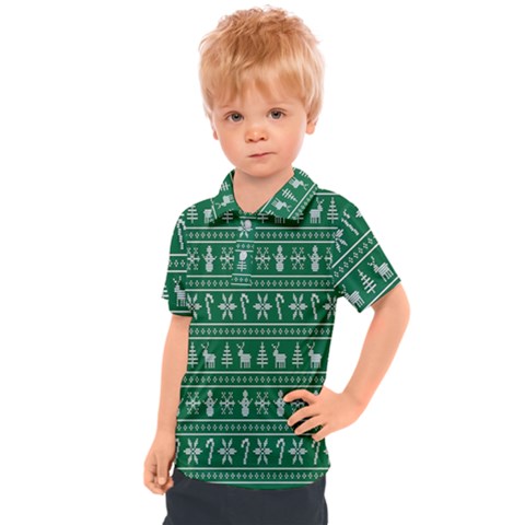 Wallpaper Ugly Sweater Backgrounds Christmas Kids  Polo T-shirt by artworkshop