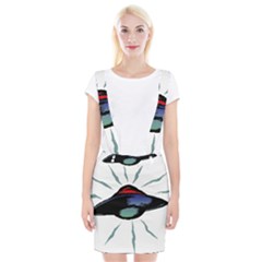 Alien Unidentified Flying Object Ufo Braces Suspender Skirt by Sarkoni