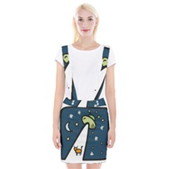 Ufo Alien Unidentified Flying Object Braces Suspender Skirt by Sarkoni