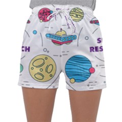 Unidentified Flying Object Ufo Space Outer Sleepwear Shorts by Sarkoni