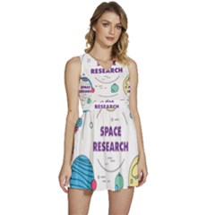 Unidentified Flying Object Ufo Space Outer Sleeveless High Waist Mini Dress by Sarkoni