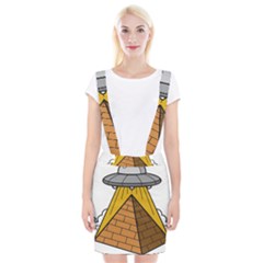 Unidentified Flying Object Ufo Under The Pyramid Braces Suspender Skirt by Sarkoni