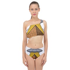 Unidentified Flying Object Ufo Under The Pyramid Spliced Up Two Piece Swimsuit