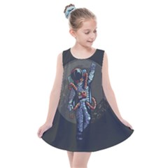 Illustration Drunk Astronaut Kids  Summer Dress by Bedest