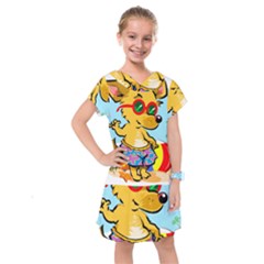 Beach Chihuahua Dog Pet Animal Kids  Drop Waist Dress by Sarkoni