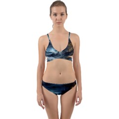 House Waves Storm Wrap Around Bikini Set by Bedest