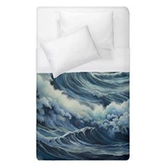 Waves Storm Sea Moon Landscape Duvet Cover (single Size) by Bedest