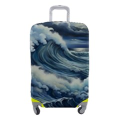 Waves Storm Sea Moon Landscape Luggage Cover (small)