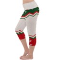 Merry Christmas Happy New Year Lightweight Velour Capri Yoga Leggings View2