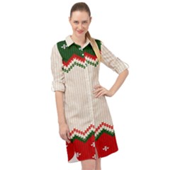 Merry Christmas Happy New Year Long Sleeve Mini Shirt Dress by artworkshop