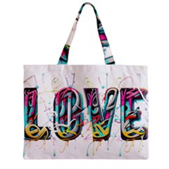 Graffiti Love Zipper Mini Tote Bag by essentialimage