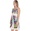 Graffiti Love Knee Length Skater Dress With Pockets View2