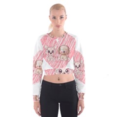 Cat Kitten Feline Pet Animal Cute Cropped Sweatshirt by Sarkoni